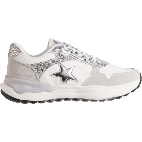 NEW VINTAGE HAVANA Run Sneakers For Women White/Silver Chrome 362sn - Picture 3 of 6